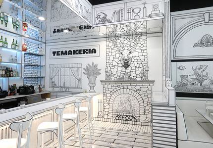 Wear a bright color to Temakeria. You'll stand out among the black marker art all over the...