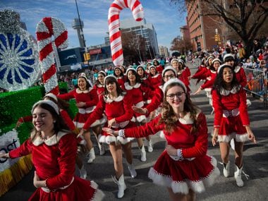 The Dallas Holiday Parade — with costumed characters, marching bands, elaborate floats and...
