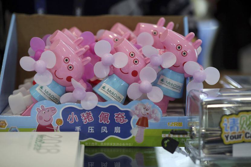 Productos elaborados con la licencia del personaje de Peppa Pig en la conferencia Global...