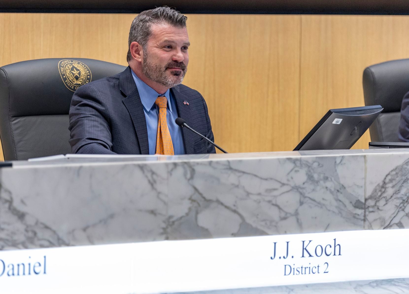 Dallas County Commissioner J.J. Koch, District 2, during the first county commissioners...