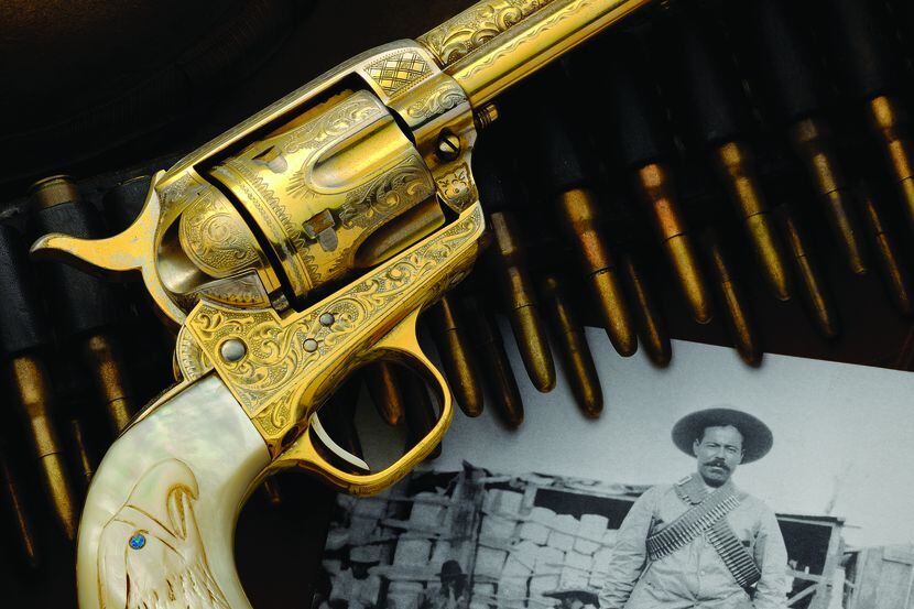 A gold-plated revolver belonging to Mexican revolutionary Pancho Villa could fetch hundreds...