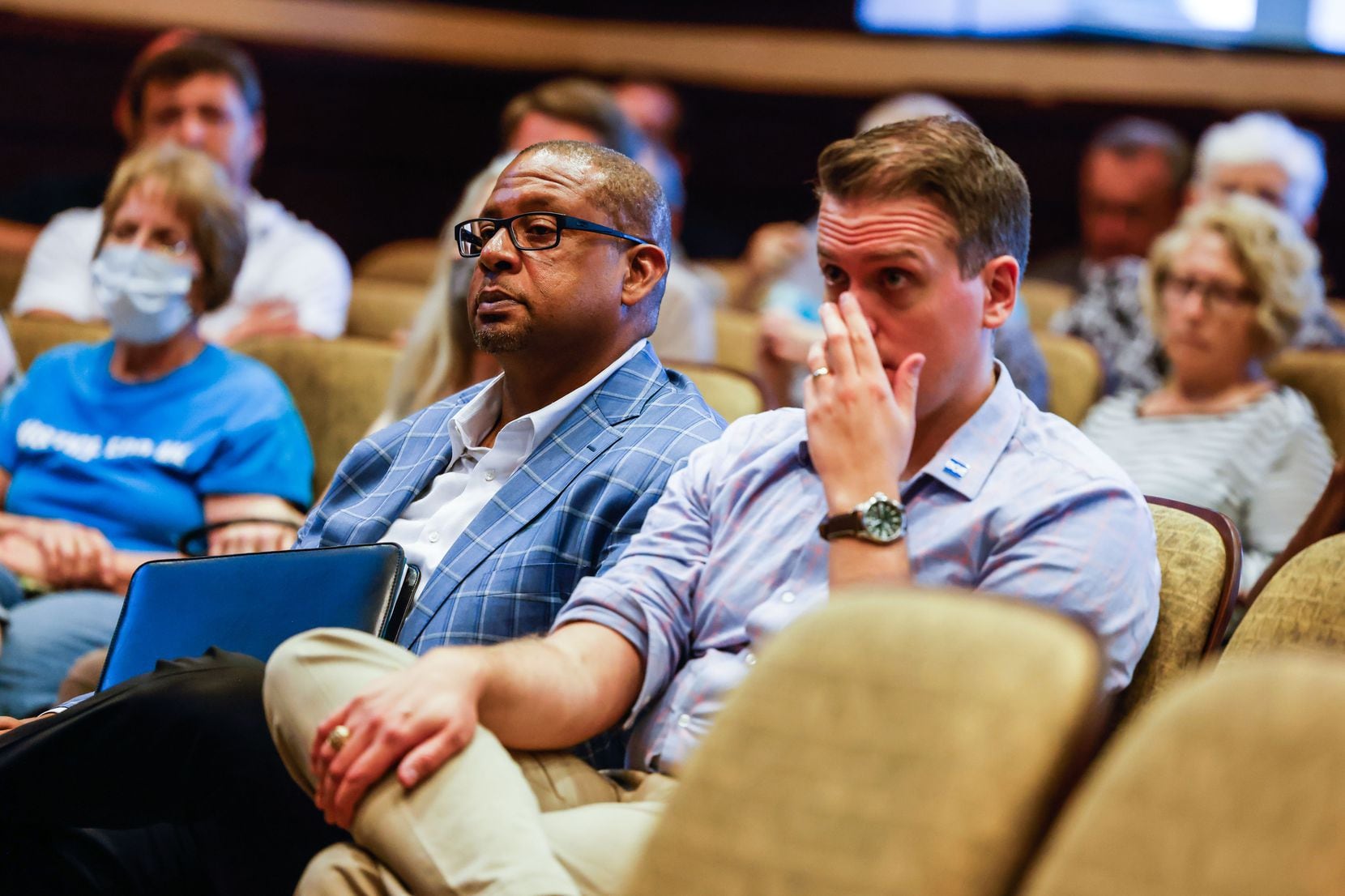 Darren Smith (left), head of development for MVAH Partners’ Southwest Division, shown at...