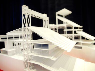 Models show possible seating design for new Texas Rangers ballpark. The difference between...