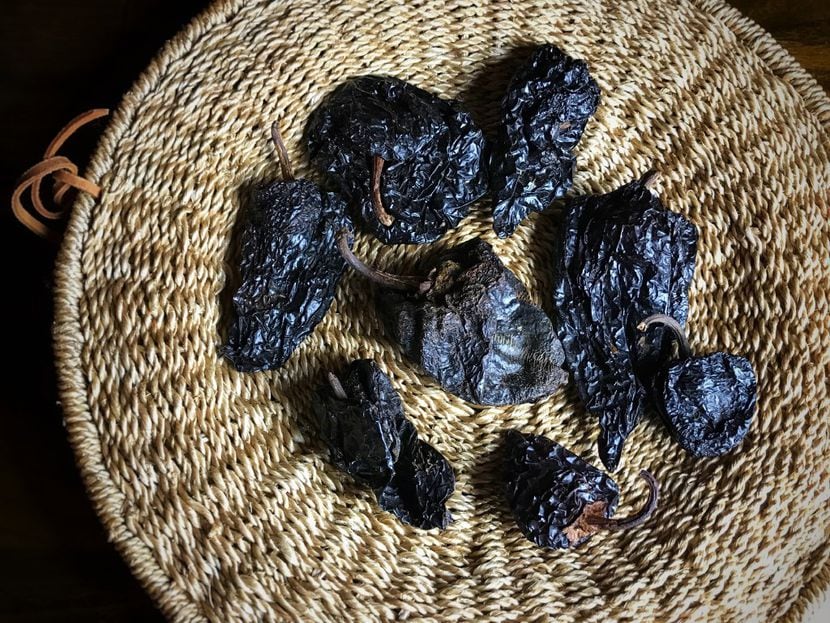 Dried ancho chiles, waiting to be hydrated and turned into puree to make Texas chili.