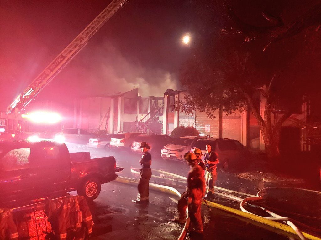 An overnight fire in Far Northeast Dallas started when a 7-year-old boy was playing with matches in an outdoor closet. Twelve units were destroyed in the fire