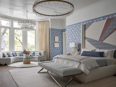 The primary bedroom in the 2022 Kips Bay Decorator Show House Dallas was designed by Natasha...