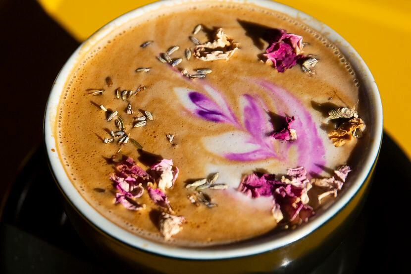 Black Coffee, a new shop in Fort Worth, serves a honey lavender latte that has become one of...