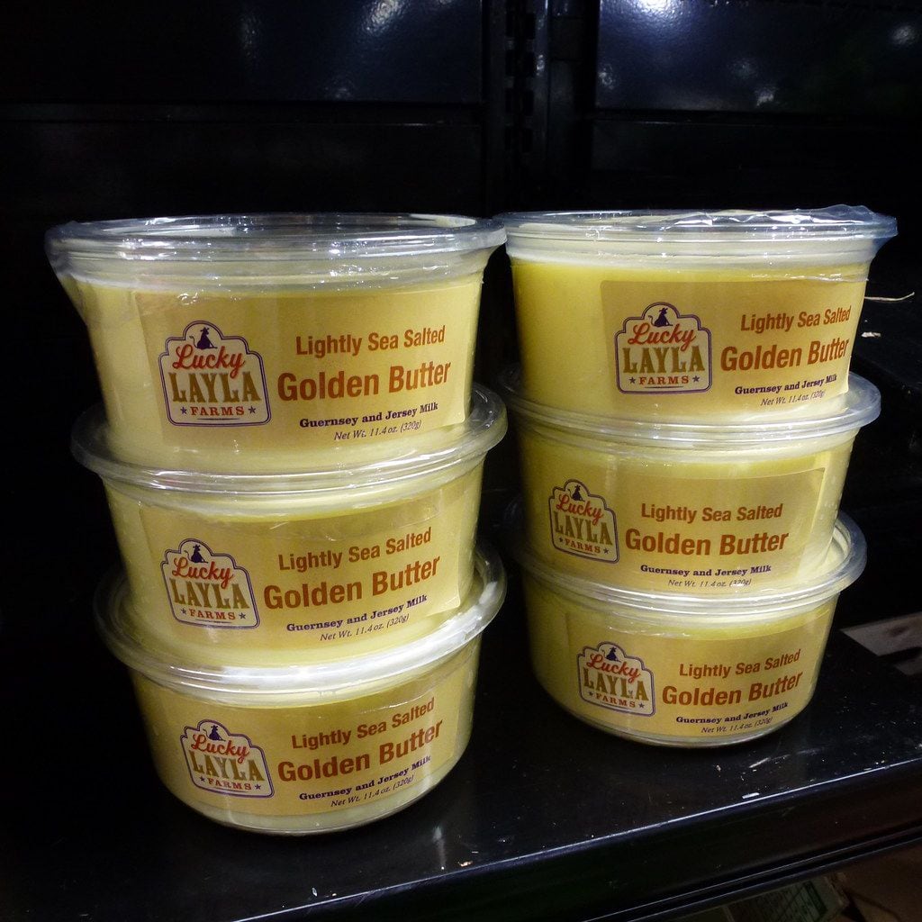 Artisanal Lucky Layla Golden Butter comes from a Plano herd of Guernseys and Jerseys. 