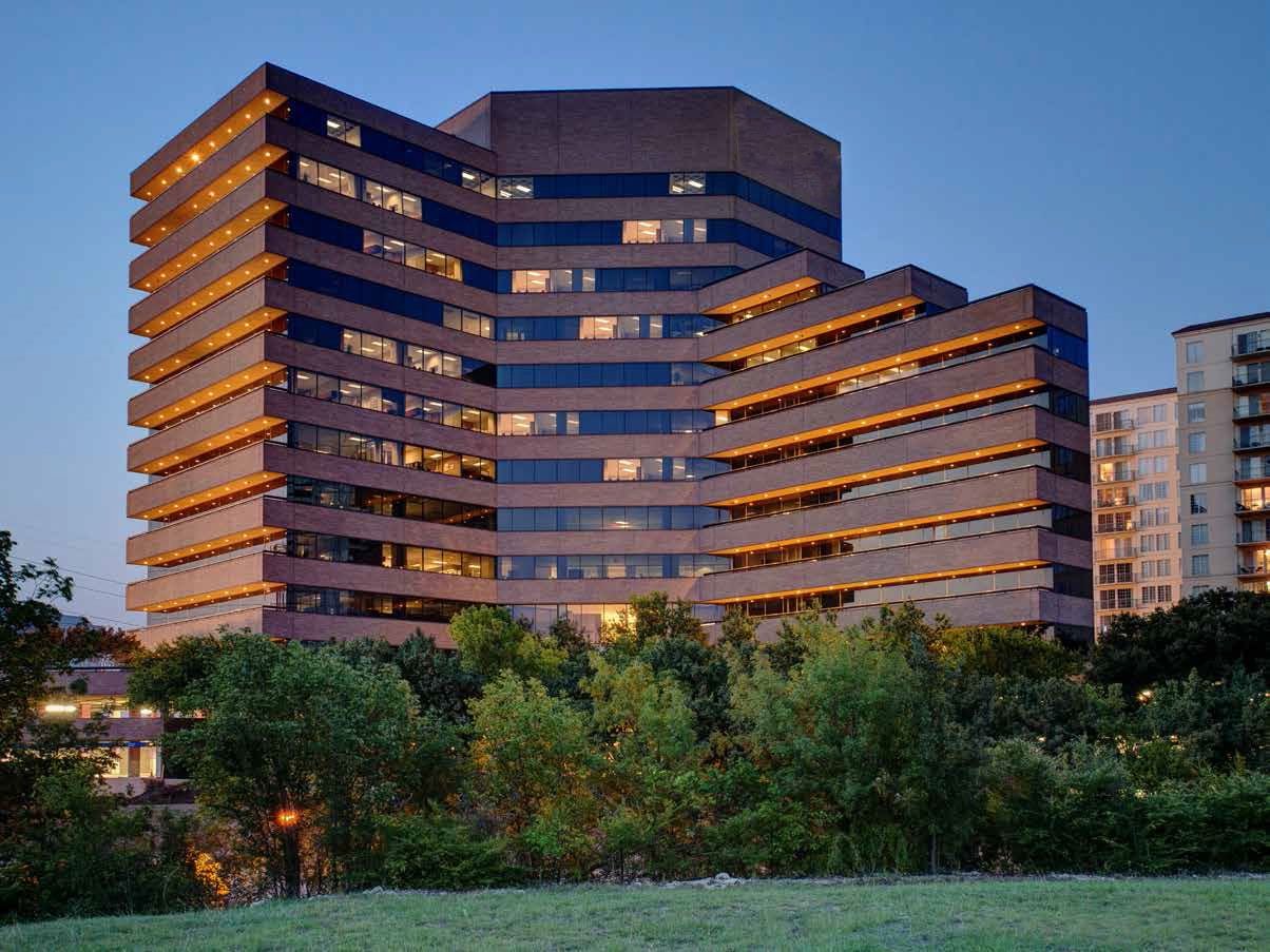 The Citymark building is north of downtown Dallas at the entrance to the Dallas North Tollway.