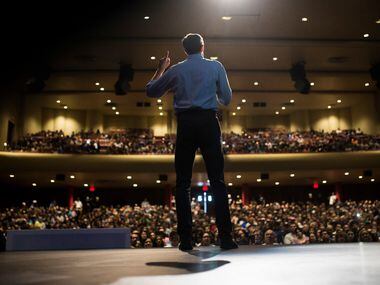 Democratic Senate candidate Beto O'Rourke campaigned Saturday  at Del Mar College in Corpus...