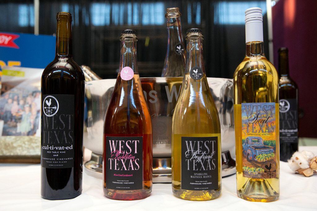 Farmhouse Vineyards wines are shown at the Go Texan Pavilion at State Fair of Texas in Dallas.
