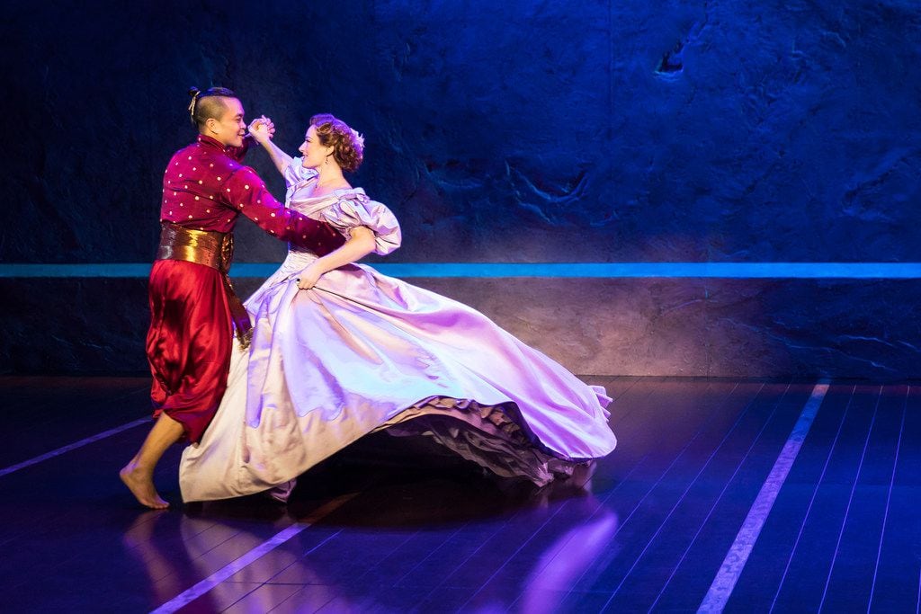 Jose Llana and Laura Michelle Kelly as the King and Anna in The King and I, the Tony...