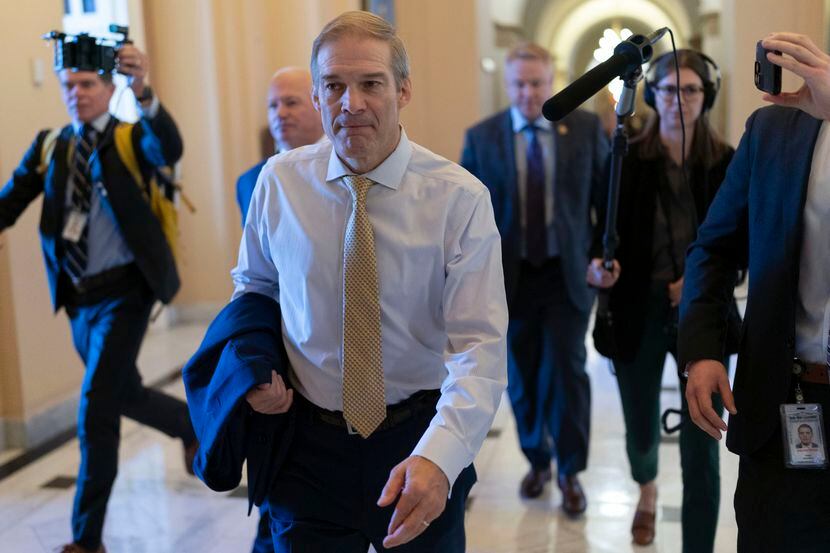 Rep. Jim Jordan, R-Ohio, chairman of the House Judiciary Committee, walks to his office at...