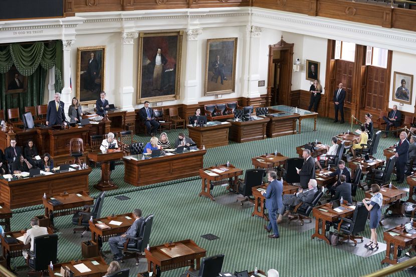 The Texas Senate meets for about an hour and a half during the first called special session...