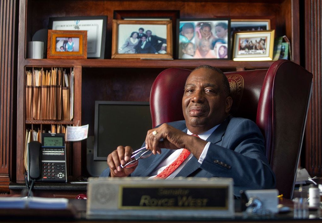 U.S. Senate candidate and current state Sen. Royce West, D-Dallas, poses for a photograph in...