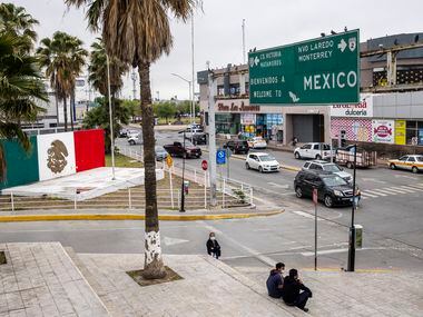 The plaza near the international bridge leading into Reynosa, in Mexico. Although the U.S....