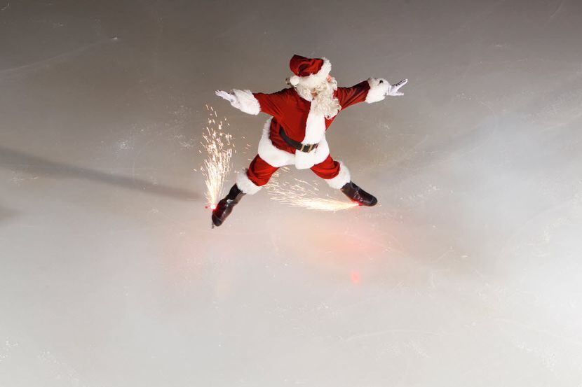 Missile Toes is the skating Santa who performs during the Christmas season with fireworks on...