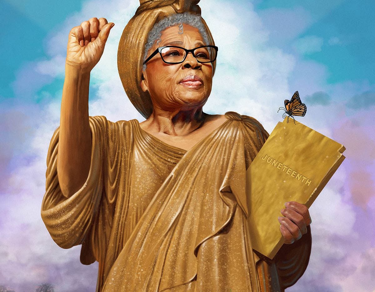 An artist's rendering of Dallas Morning News Texan of the Year Opal Lee.