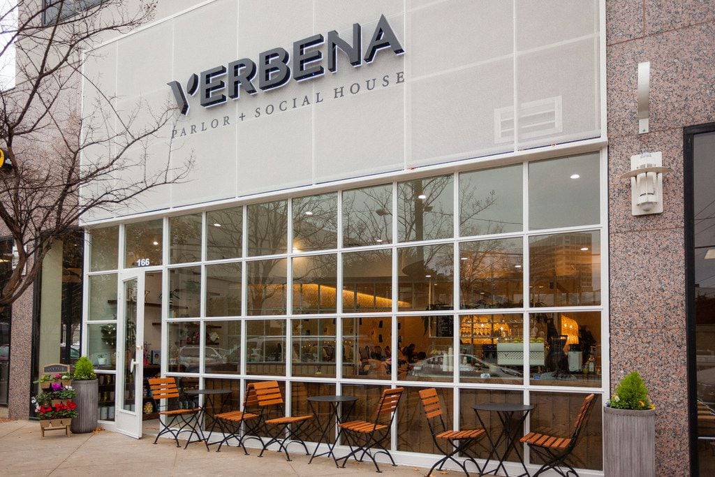 Verbena Parlor and Social House storefront in Uptown.