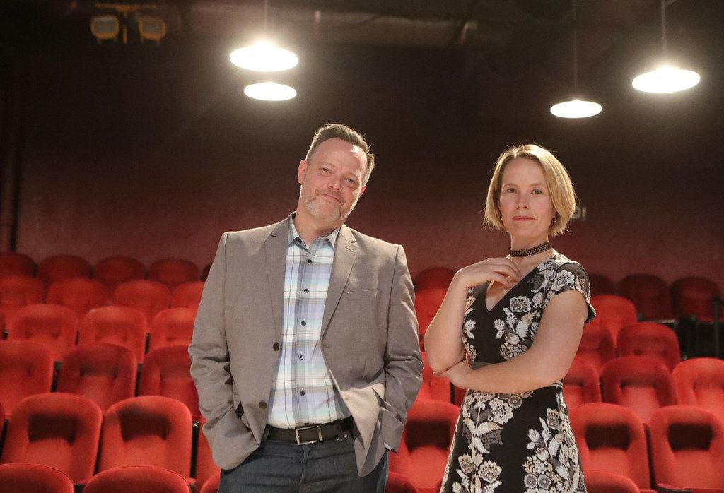 Executive producer Dana Schultes and managing director Mark Shum at Stage West Theatre in...