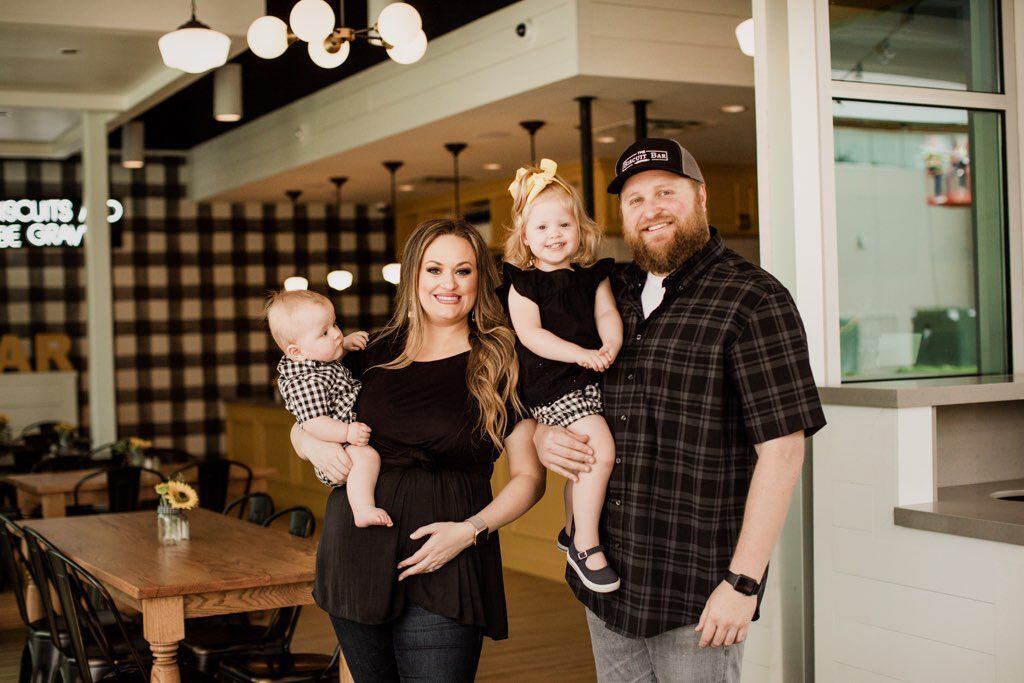 Janie and Jake Burkett have three kids: two pictured here and one born in fall 2019. They're...