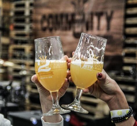 Party goers had 30 different craft beers to choose from at Community Beer Company's 2nd...