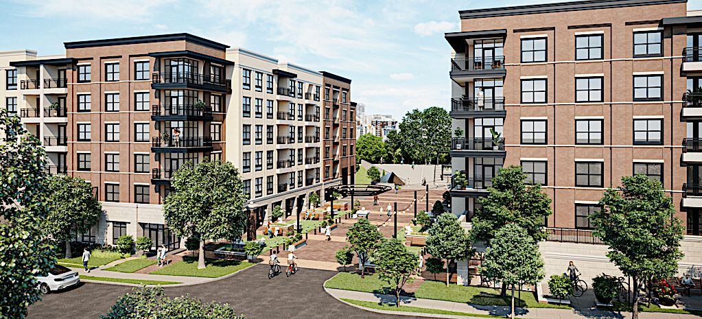 The Lincoln Katy Trail apartments are being built on Carlisle Street in Uptown Dallas.