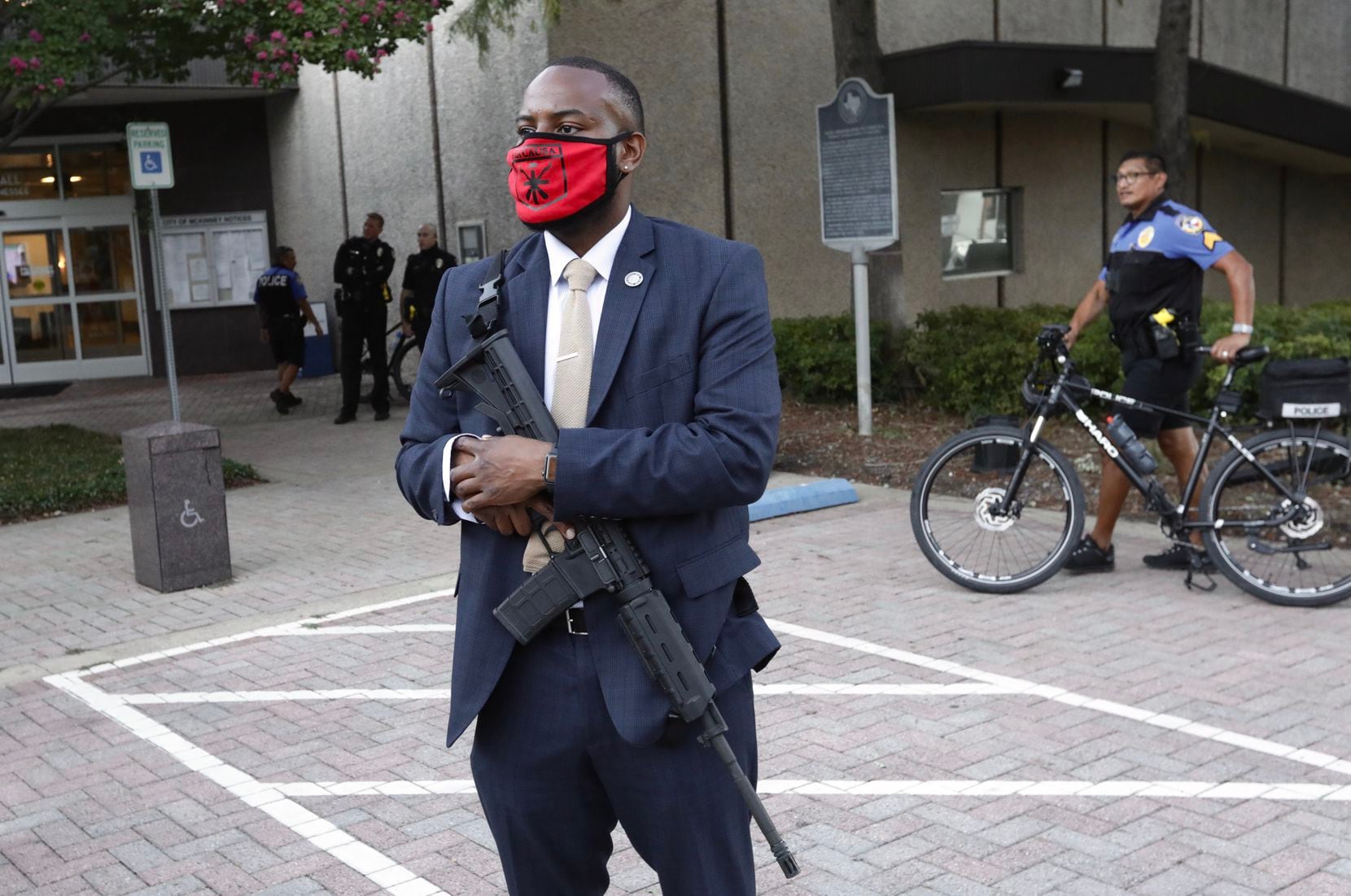 McKinney City Council member La'Shadion Shemwell brought his own weapon to City Hall on...