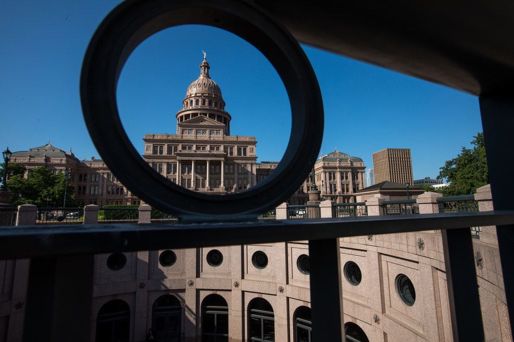 The Texas state capitol building in Austin, Texas on May 14, 2019.