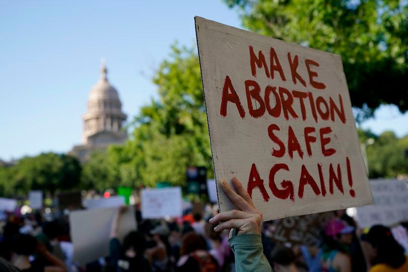 Una marcha a favor del derecho de una mujer a decidir si aborta o no, en Austin, Texas, el...