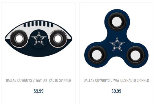 the Dallas Cowboys trying cash in on the fidget spinner