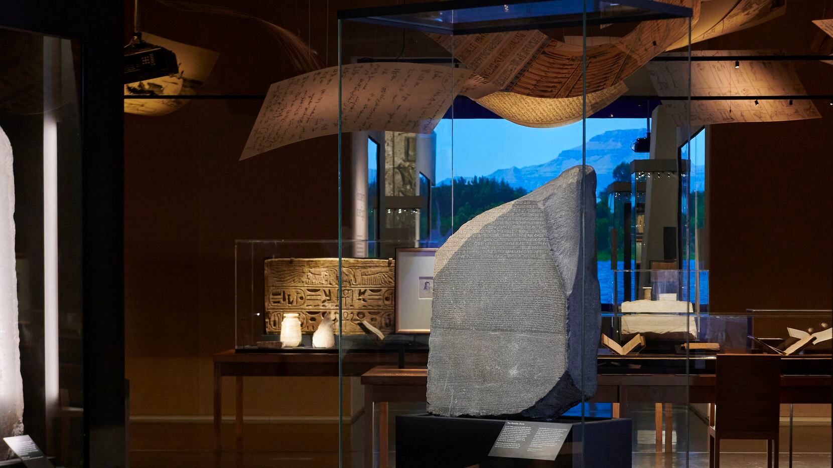 The Rosetta stone, the centerpiece of a new exhibition celebrating the 200th anniversary of...