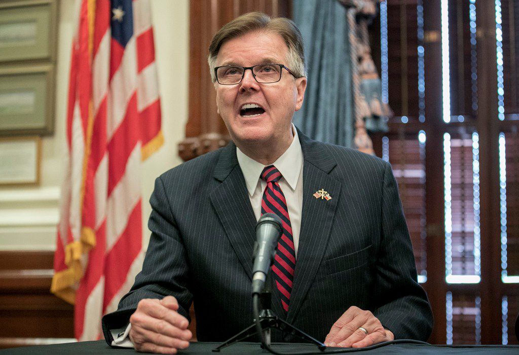 Lt. Gov. Dan Patrick talks about a deployment of National Guard troops to the Texas-Mexico...