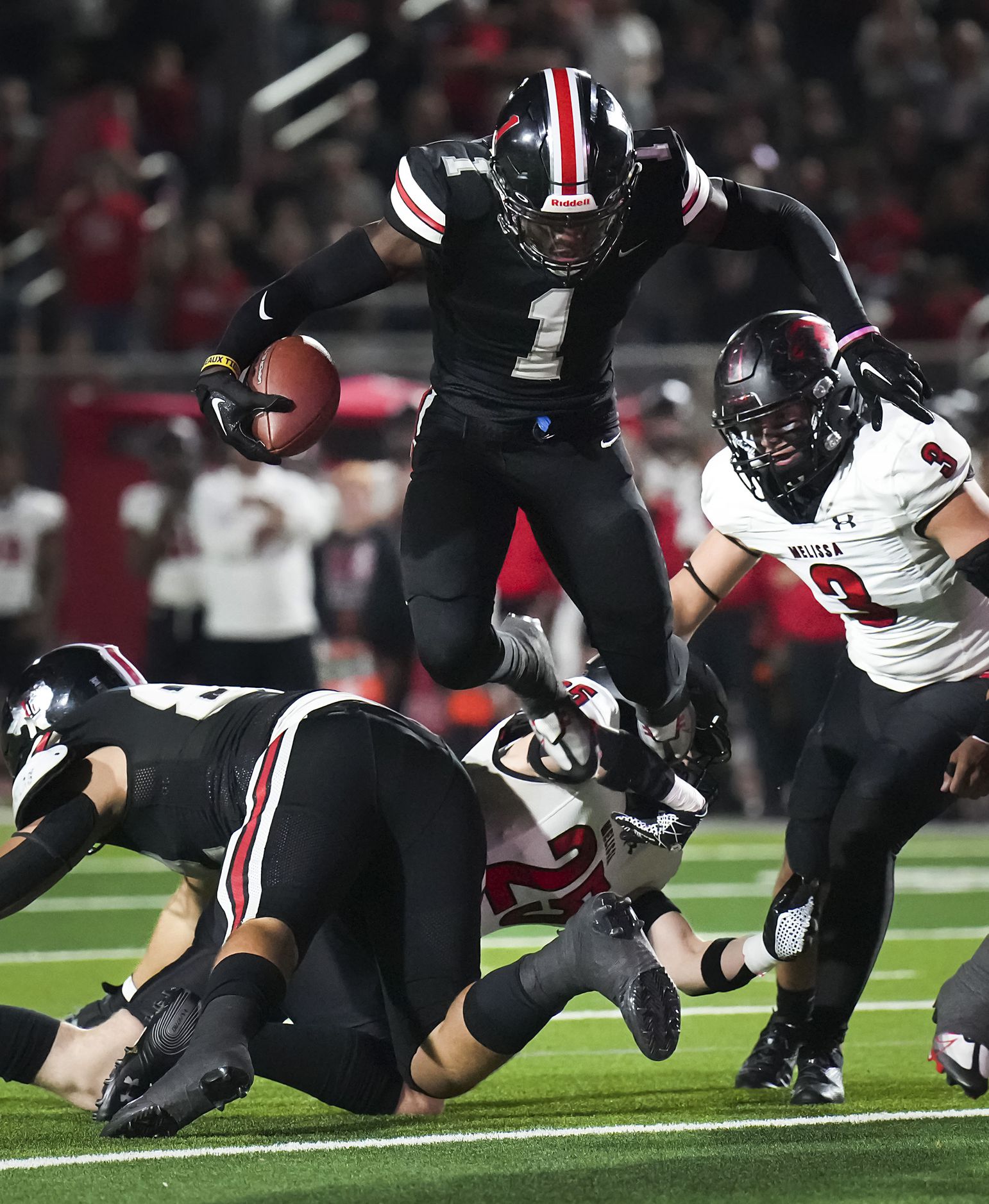 Photos: Fumble! Lovejoy QB Brayden Hagle dives on a loose fumble