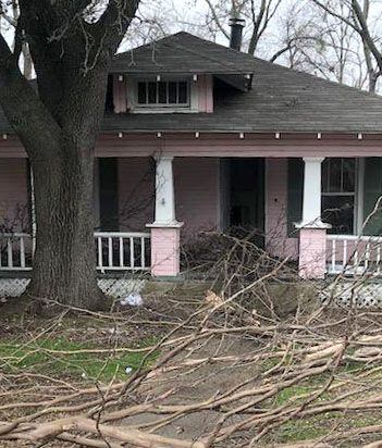 This is how the pink house at 5532 Richard Avenue in Dallas looked before JR's Demolition...