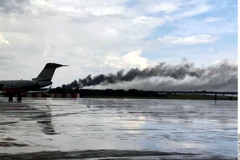 Un avión sufrió un accidente poco después de despegar del Aeropuerto Guadalupe Victoria en...