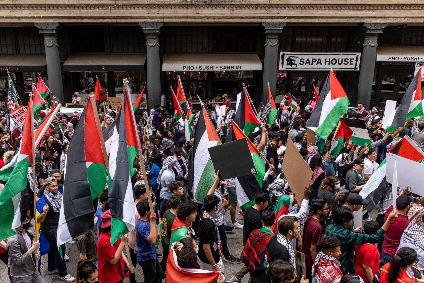 Dallas police put attendance at Sunday's rally at about 1,500 people.