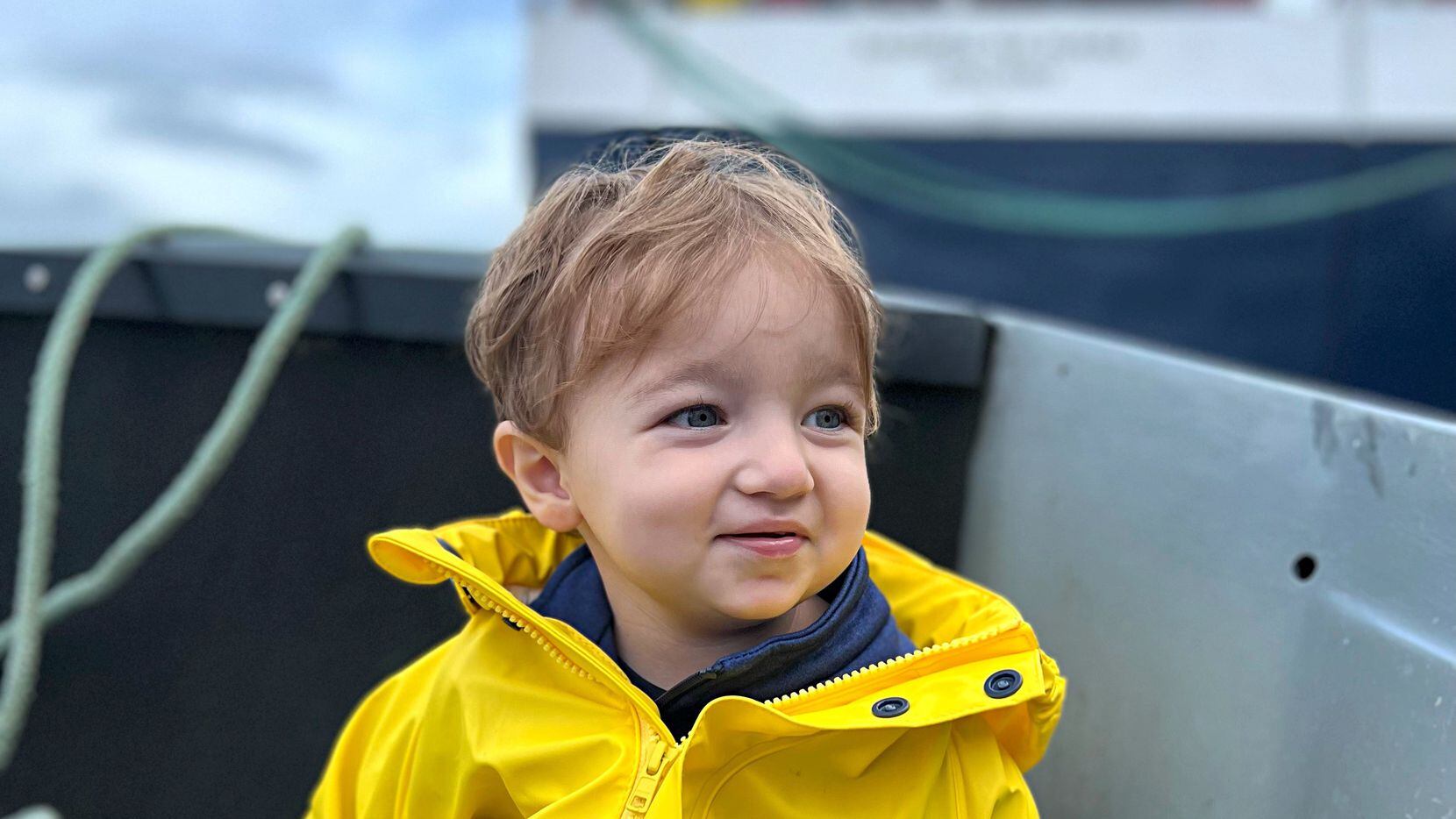 Max Smith rides a boat in Galway in Ireland. Two-year-old Max is set to become the youngest...