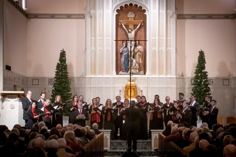 The Orpheus Chamber Singers perform their Christmas program at St. Thomas Aquinas Catholic...