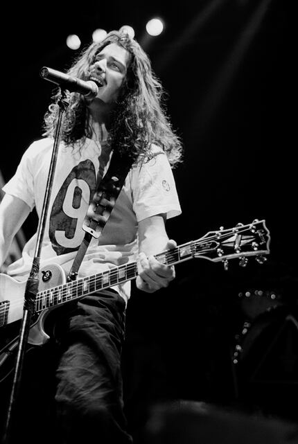 Chris Cornell of the legendary Seattle band Soundgarden performs in one of his early shows.