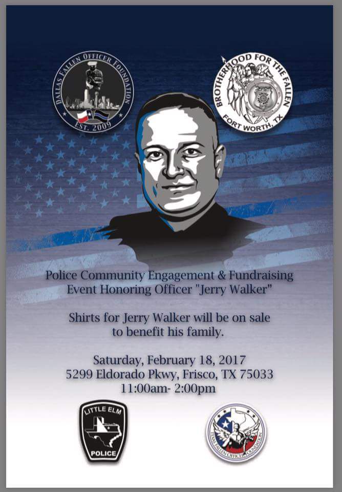 The flier promoting a Dallas Fallen Officer Foundation fundraiser to benefit the family of...