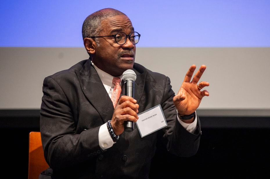 Pastor Rickie Rush spoke on a prison reform panel during Hope Summit at Cedar Valley College in February 2020.
