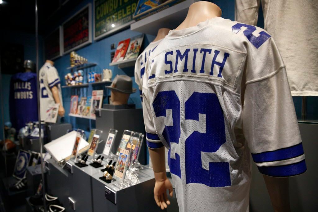 Emmitt Smith's game worn jersey, part of the Eye of the Collector exhibit at the Perot...