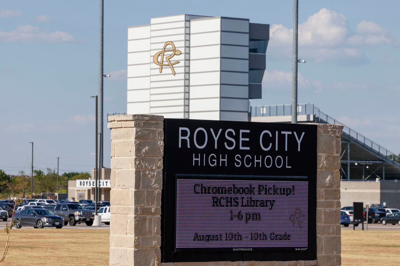 The Royse City High School football stadium is shown on Aug. 11.