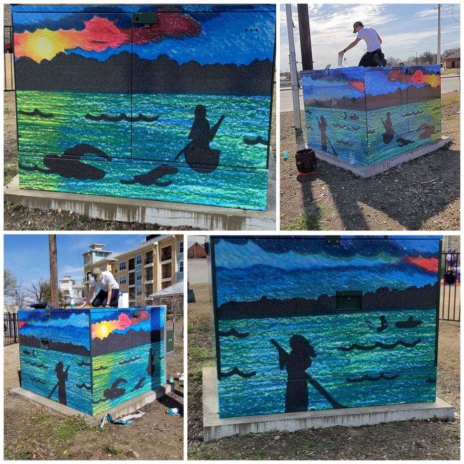 The town of Little Elm partnered with the local Signarama to wrap public utility boxes in an attempt to color the town.