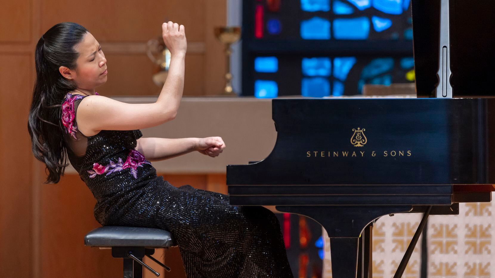 Pianist Joyce Yang performs during a Chamber Music International solo recital at St....