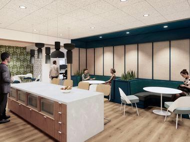 Rendering of the A5 work cafe