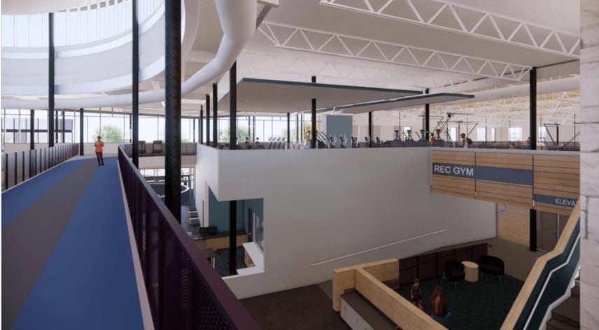Renderings of the future Stephen G. Terrell Recreation Center in Allen, created by BRS Architects.
