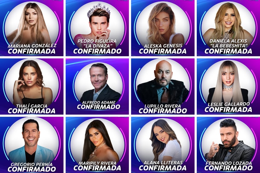 Participantes de la cuarta temporada de "La Casa de los famosos" de Telemundo.