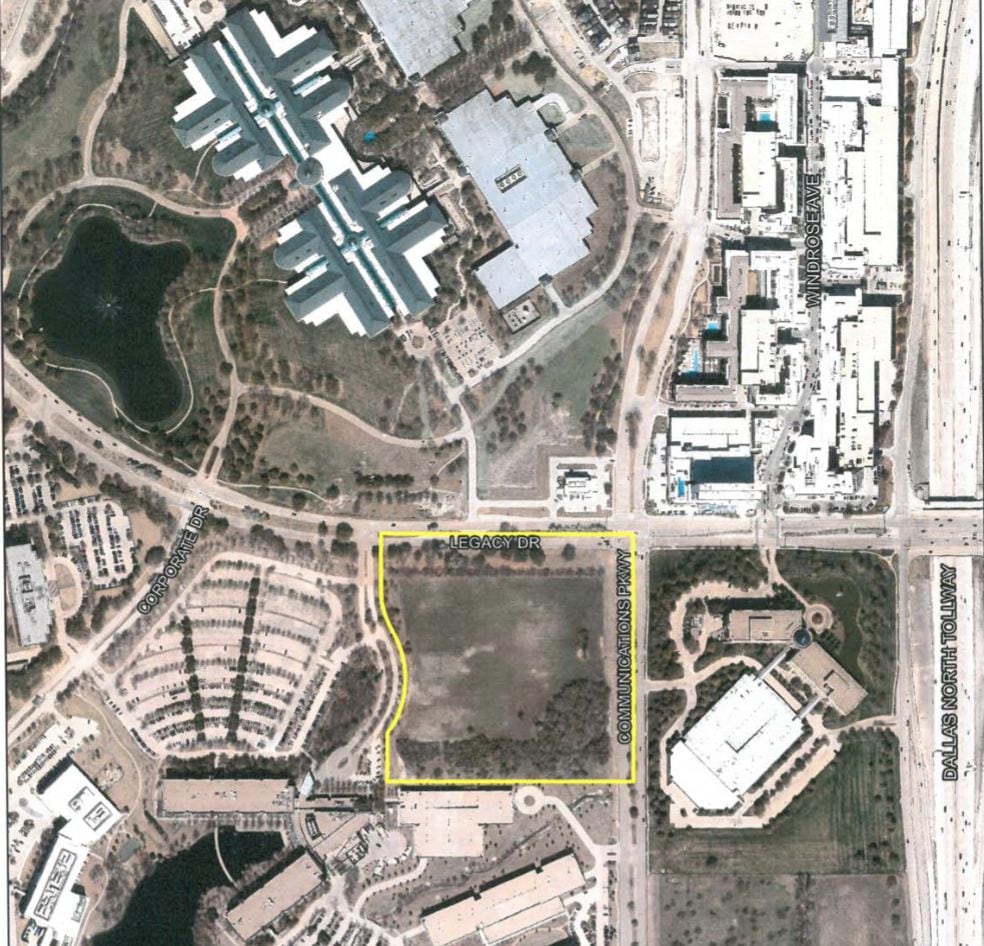 The proposed Trammell Crow office project with four buildings is planned at the southeast...